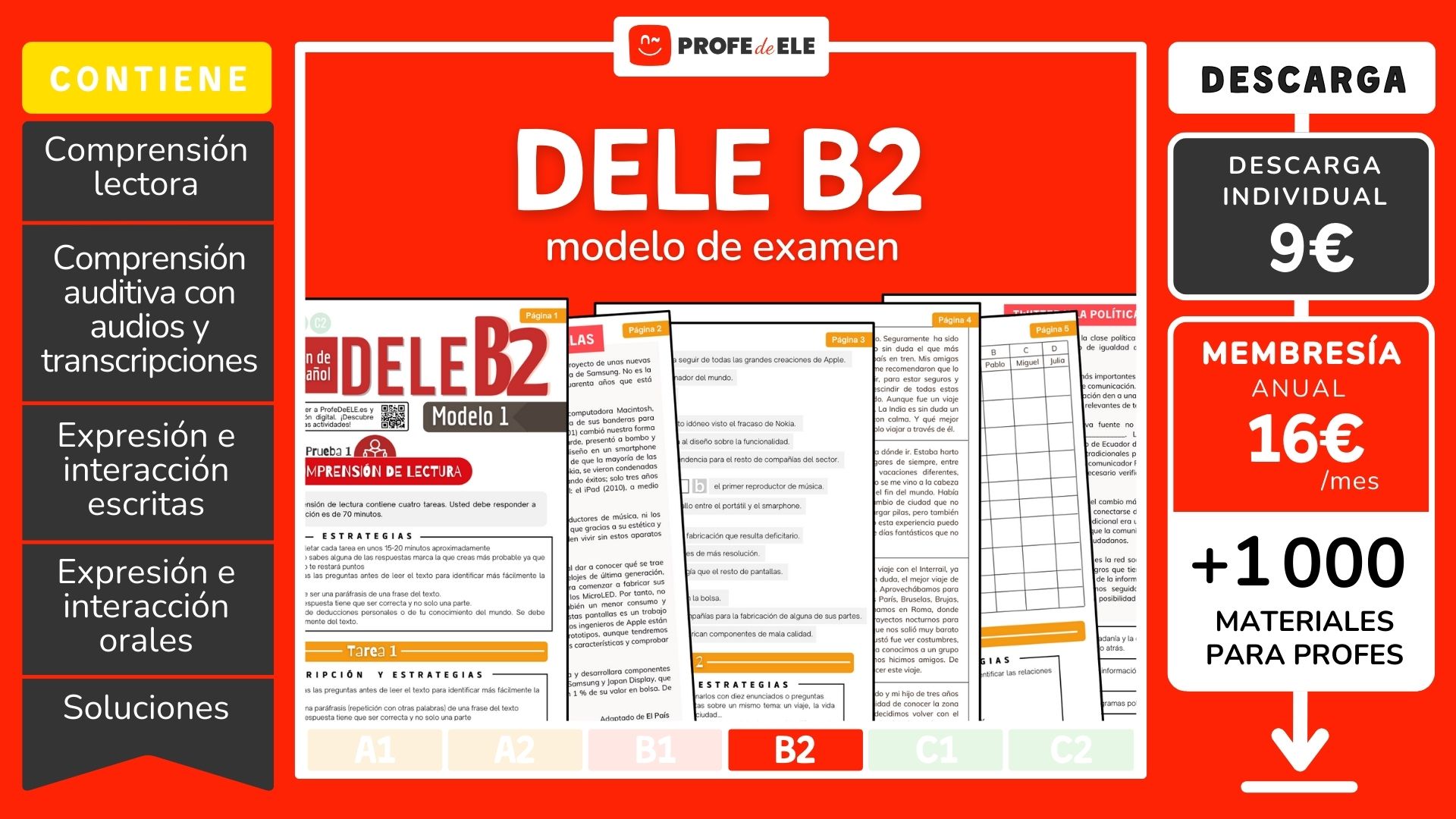 Dele B Modelo De Examen Completo